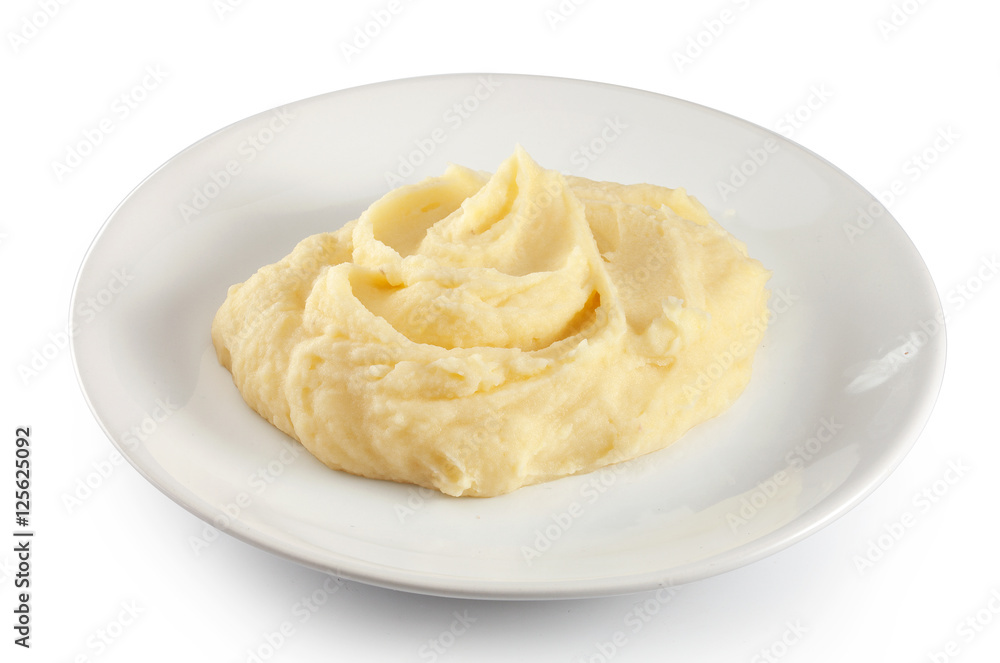 Mashed potatoes on the plate