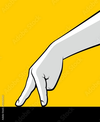 Walking fingers concept 