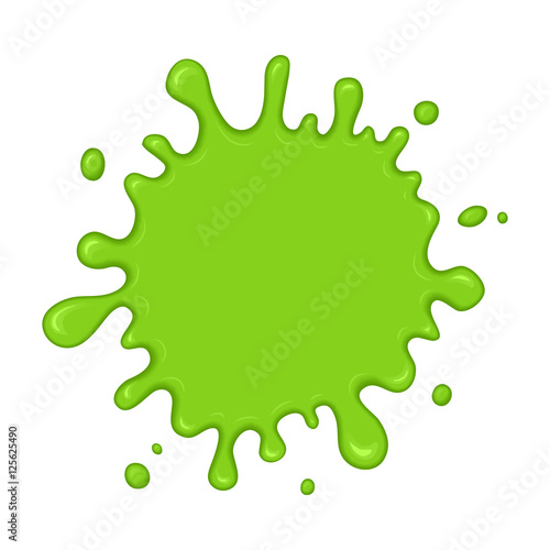 Green slime splash blot
