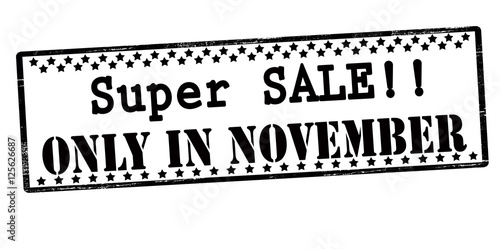 Super sale only in November