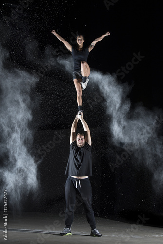 Beautiful cheerleading support. photo