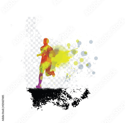 Marathon runner. Vector illustration