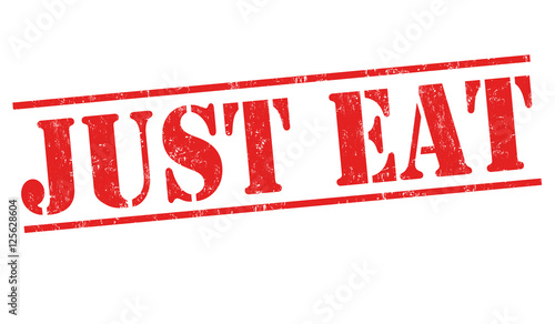 Just eat sign or stamp
