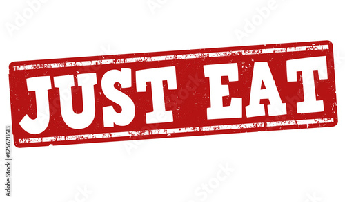 Just eat sign or stamp