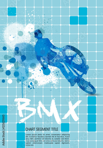 Boy jumping with bmx bike vector