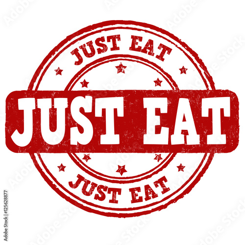 Just eat sign or stamp