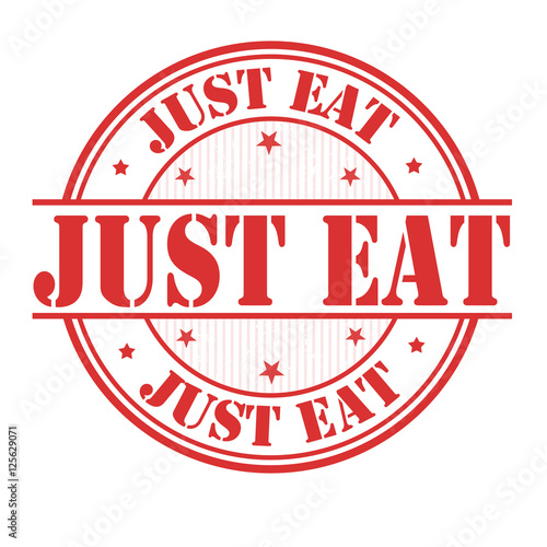 Just eat sign or stamp