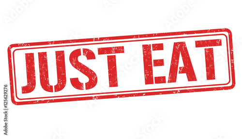 Just eat sign or stamp