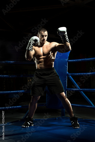 boxer on boxing ring