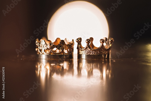 A pair of gold wedding rings