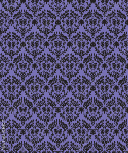 Floral pattern. Wallpaper baroque, damask.