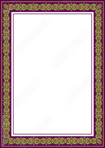  vintage frame on white