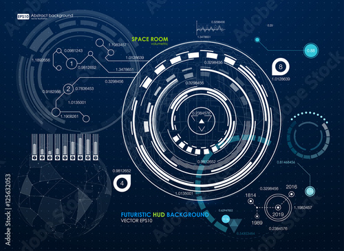 Infographic elements. futuristic user interface HUD. Abstract background with connecting dots and lines. Connection structure. Vector science background. Business abstract Vector illustration