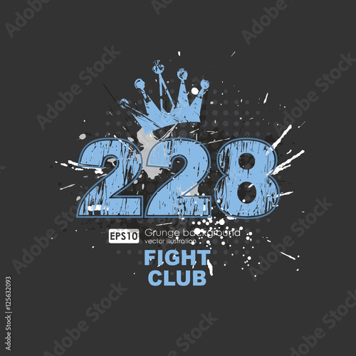 Grunge gangster lucky number print for t-shirt. Abstract dirt backgrounds texture. Grunge banner with an inky dribble strip with copy space. Abstract background for party
