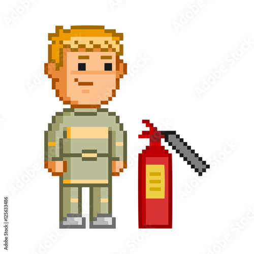 Vector 8 bit pixel firefighters