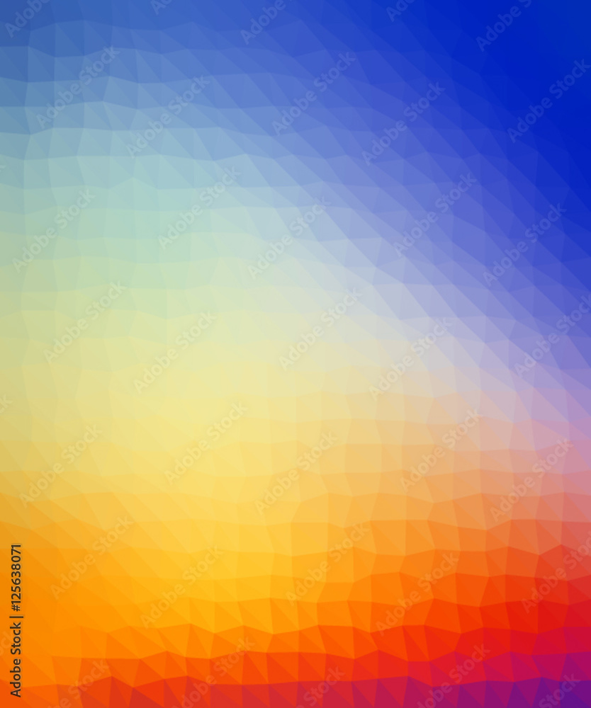 Orange, blue and red triangle. Orange, blue and red triangle.
