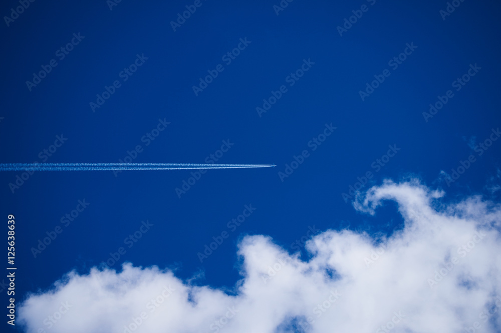 Airplane on tribal sky Airplane on tribal sky