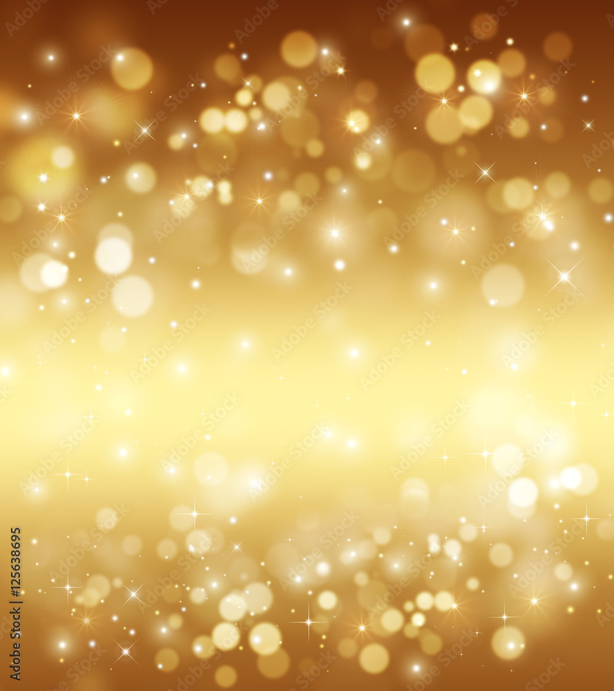 golden glitter and stars, Christmas background