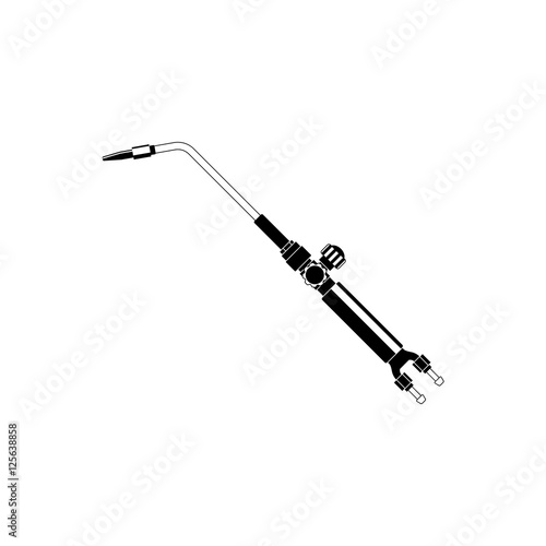 Gas torch for welding. Vector illustration