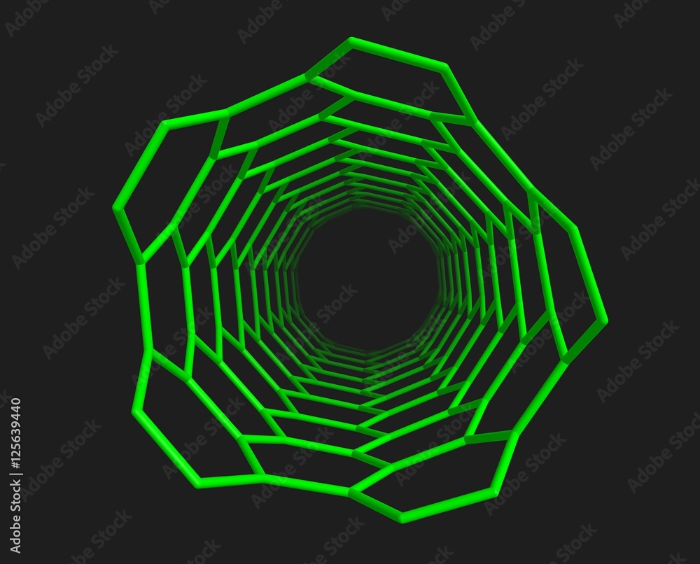 Molecular structure of green nanotube Molecular structure of green nanotube