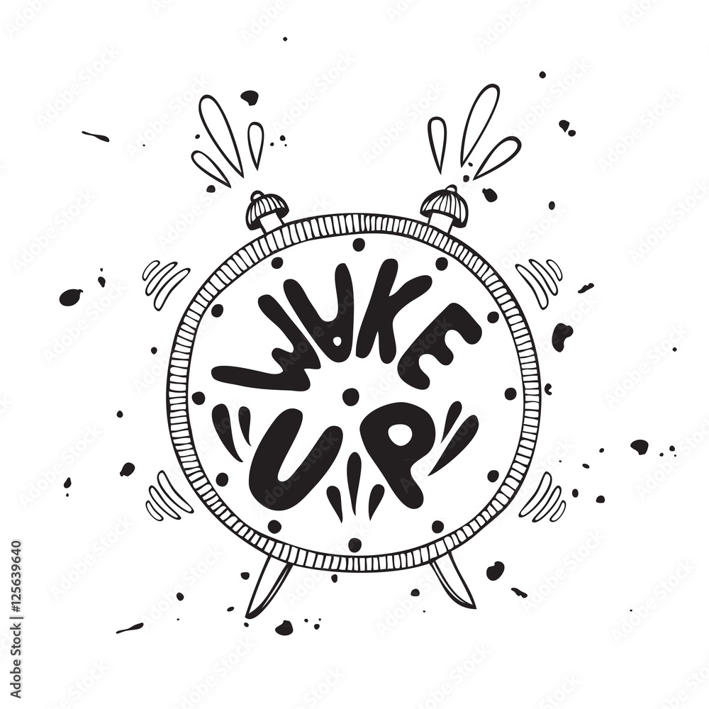 Wake up modern lettering poster Wake up modern lettering poster