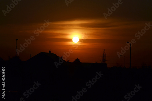Valokuva amber sunset