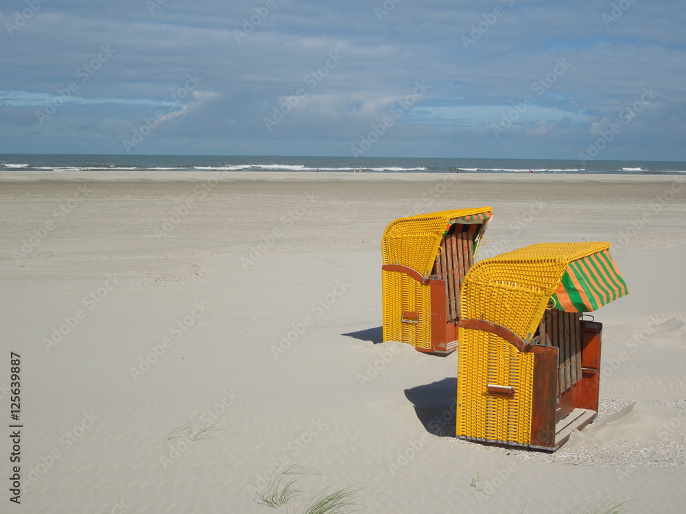 Naklejka premium Strandkörbe