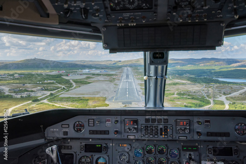 Cockpit view on Landing