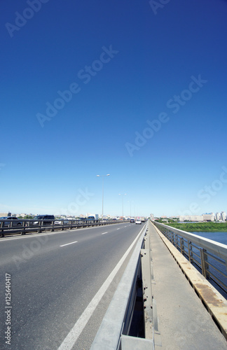 Nizhny Novgorod, Russia. - June 28.2016. Metro bridge across the Oka River.