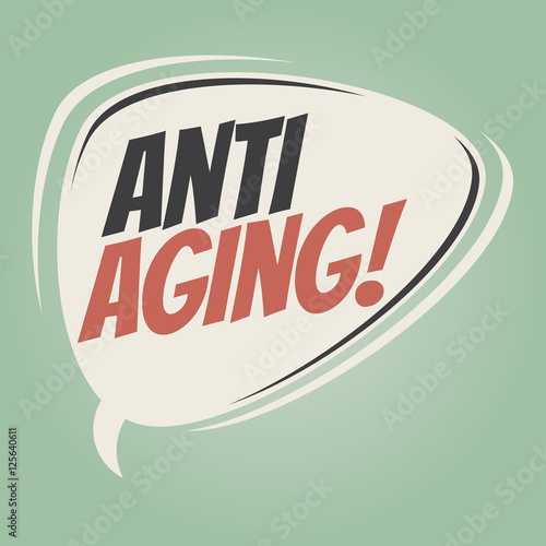 anti aging retro speech balloon