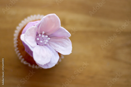 Pink White and Purple Wedding Cupcakes