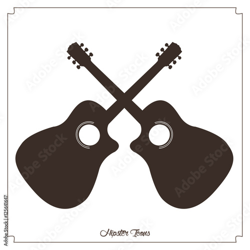 Isolated hipster icon
