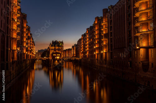 Sonnenuntergang in der Speicherstadt