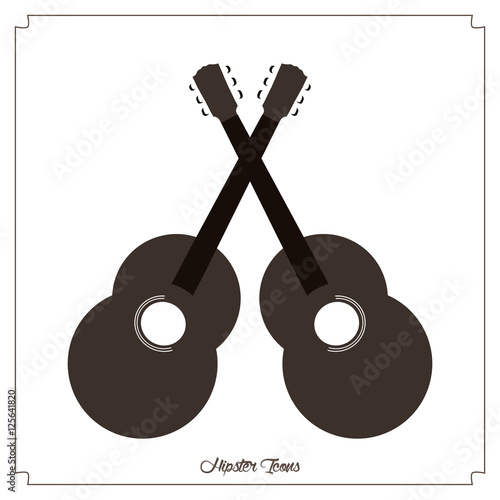 Isolated hipster icon