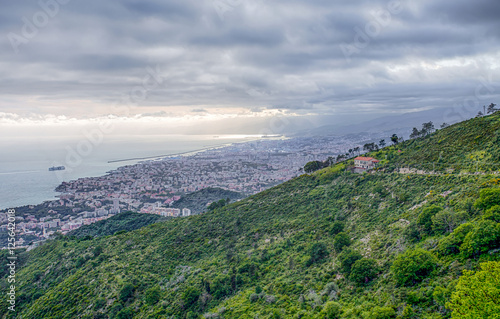 View of the city of Genoa on the heights / Genoa, Liguria; Italy, Europe