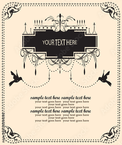 Vector vintage frame