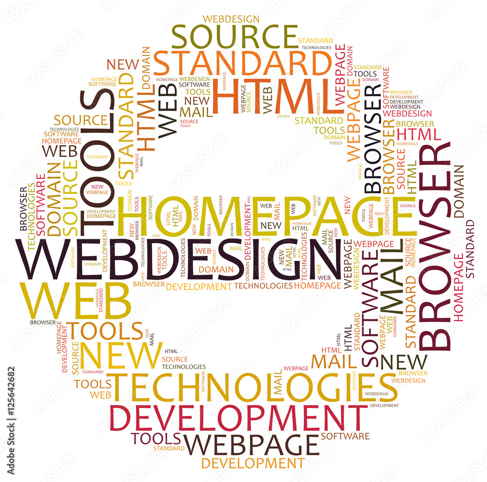 Fototapeta premium Webdesign word cloud