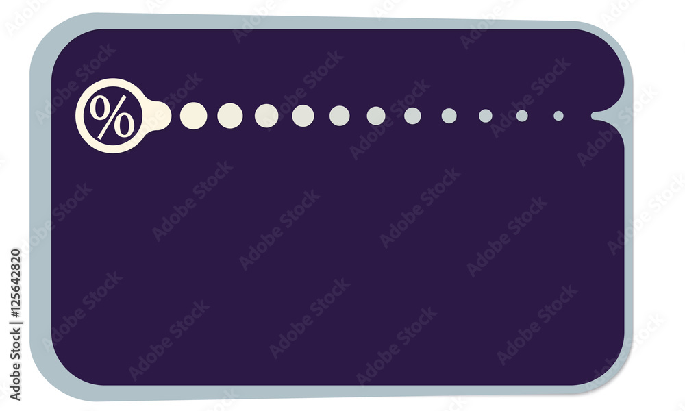 Vector text box for your text and percent symbol Vector text box for your text and percent symbol