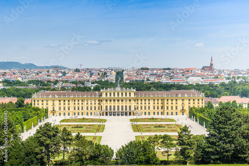 Canvas Print Great view over Schönbrunn Palace, Vienna, Austria