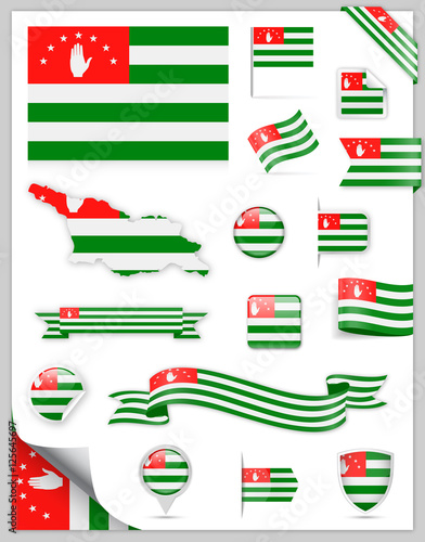 Abkhazia Flag Set - Vector Collection