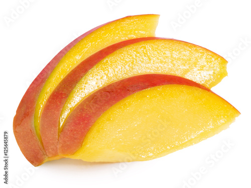 Obraz na płótnie mango slices isolated on the white background