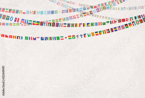 日本と世界国旗ガーランド Stock イラスト Adobe Stock