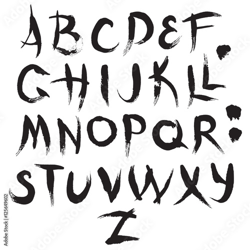 Vector hand-draw alphabet