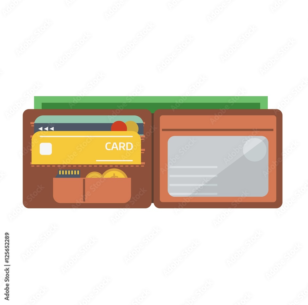 Obraz premium Purse wallet vector isolated