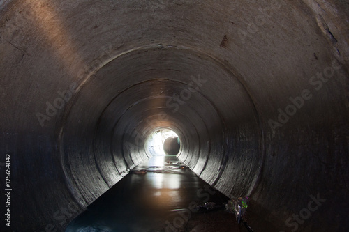 Old sewer tunnel, underground river under Voronezh, Russia