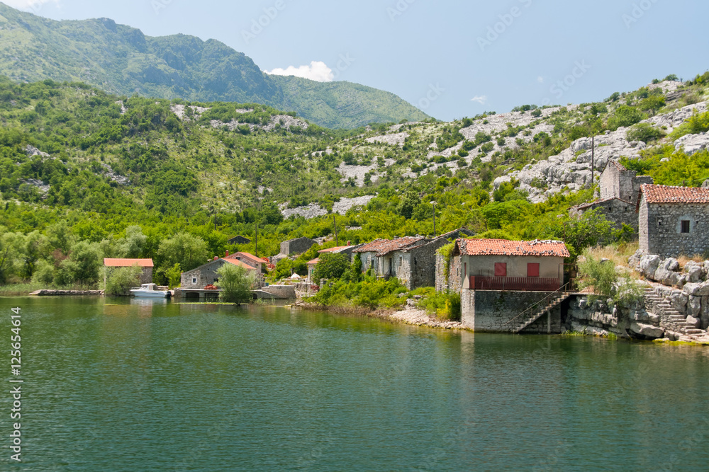 A small fishing village by the Skadar lake, Montenegro
