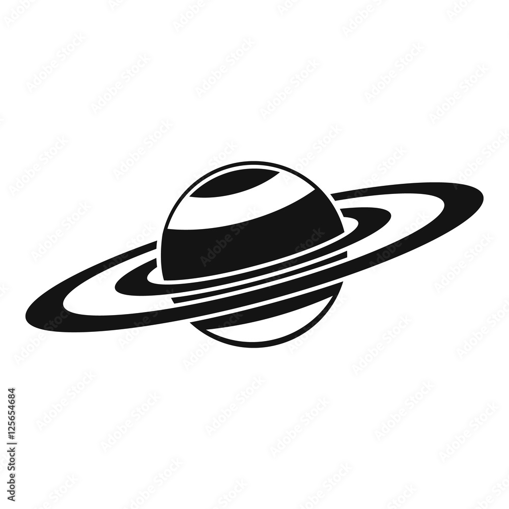 Saturn rings icon. Simple illustration of Saturn rings vector icon for web