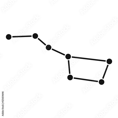 The Great Bear constellation icon. Simple illustration of the Great Bear constellation vector icon for web