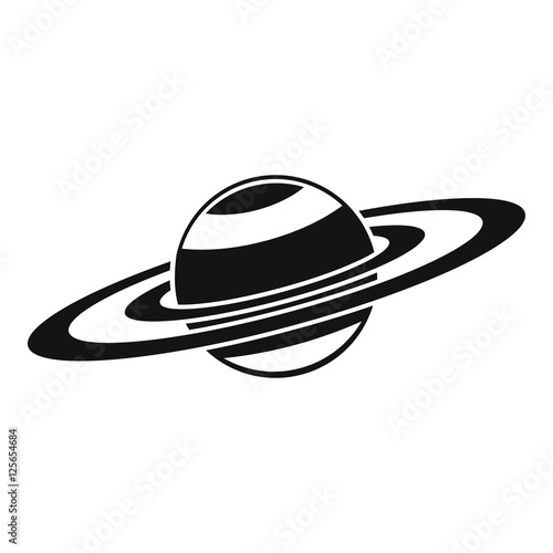 Saturn rings icon. Simple illustration of Saturn rings vector icon for web