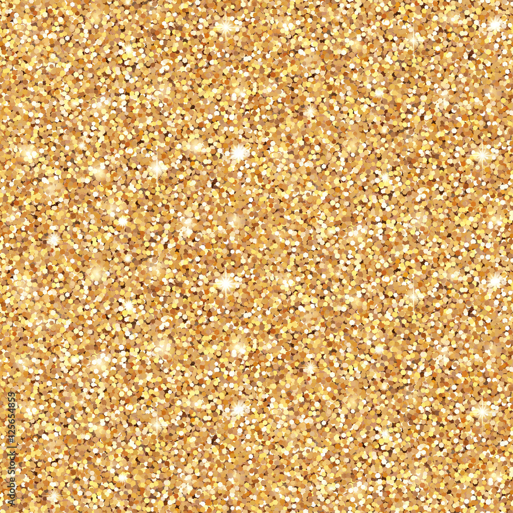 Bright glowing metallic texture. Glamour shining gold glitter seamless pattern with sparkles for Christmas design. Bright glowing metallic texture. Glamour shining gold glitter seamless pattern with sparkles for Christmas design.